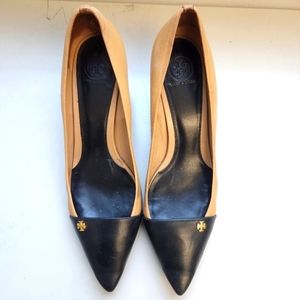 Tory Burch two tone pumps